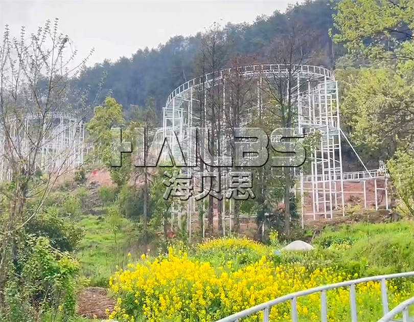 湖北鄂州玻璃水滑道安装完成