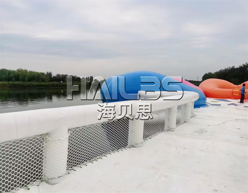 山东淄博花朵蹦床安装现场